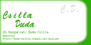 csilla duda business card